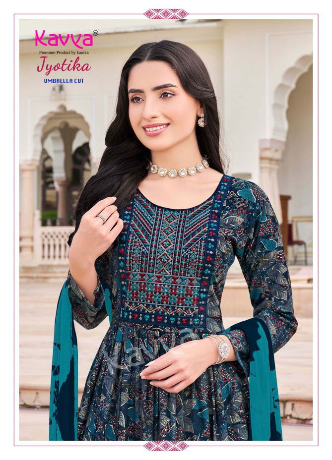 Jyotika Vol 8 By Kavya Capsule Foil Printed Kurti With Bottom Dupatta Wholesale Shop In Surat